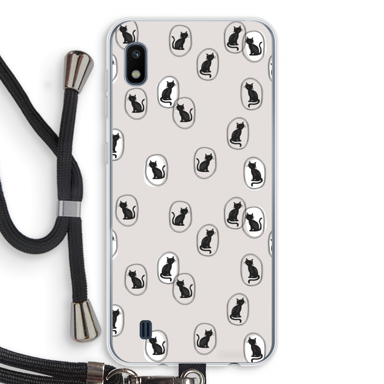 Miauw: Samsung Galaxy A10 Transparant Hoesje met koord