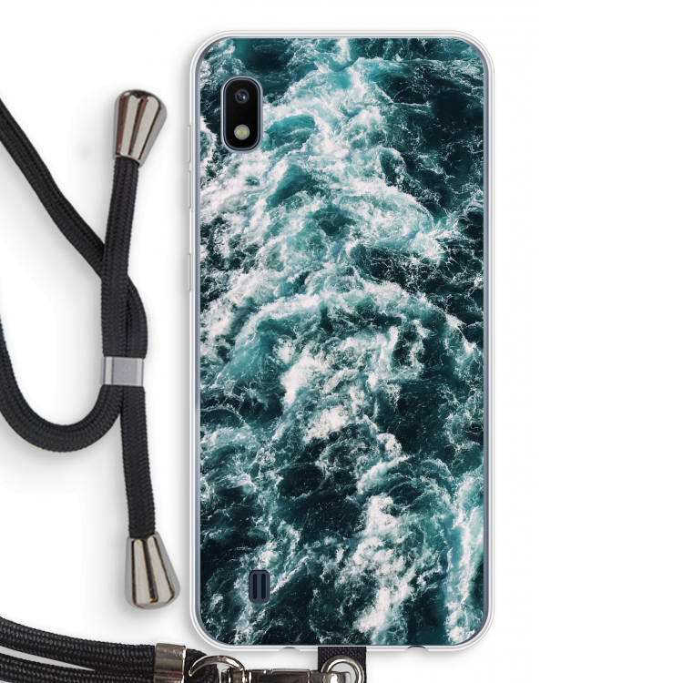 Zee golf: Samsung Galaxy A10 Transparant Hoesje met koord