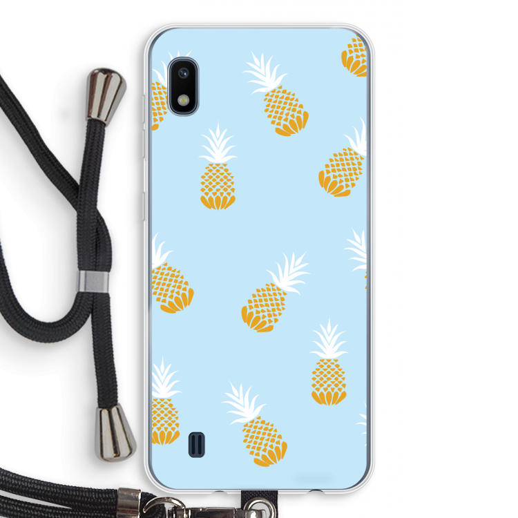 Ananasjes: Samsung Galaxy A10 Transparant Hoesje met koord