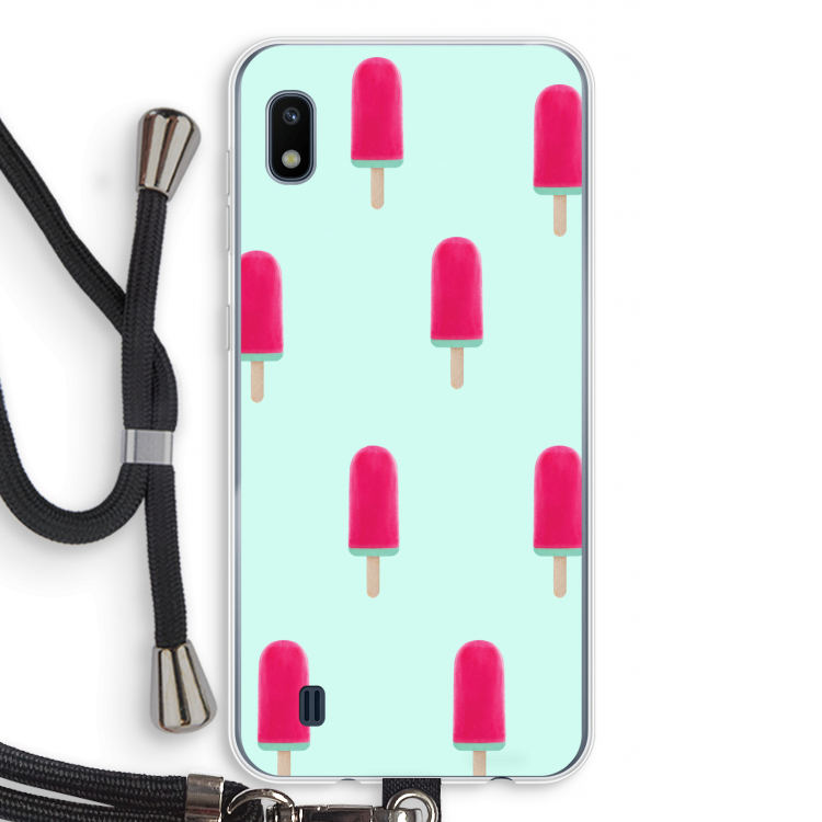 Waterijsje: Samsung Galaxy A10 Transparant Hoesje met koord