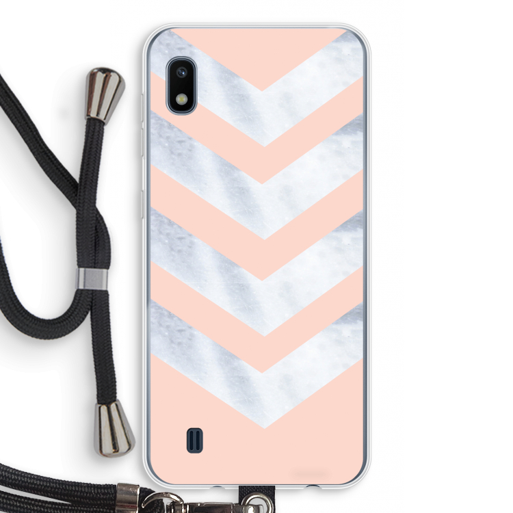 Marmeren pijlen: Samsung Galaxy A10 Transparant Hoesje met koord