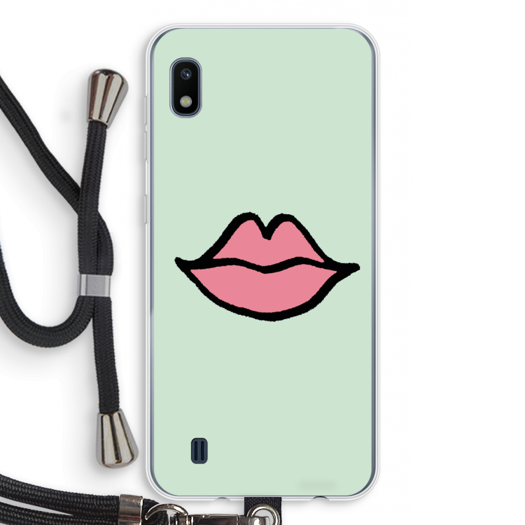 Kusje: Samsung Galaxy A10 Transparant Hoesje met koord