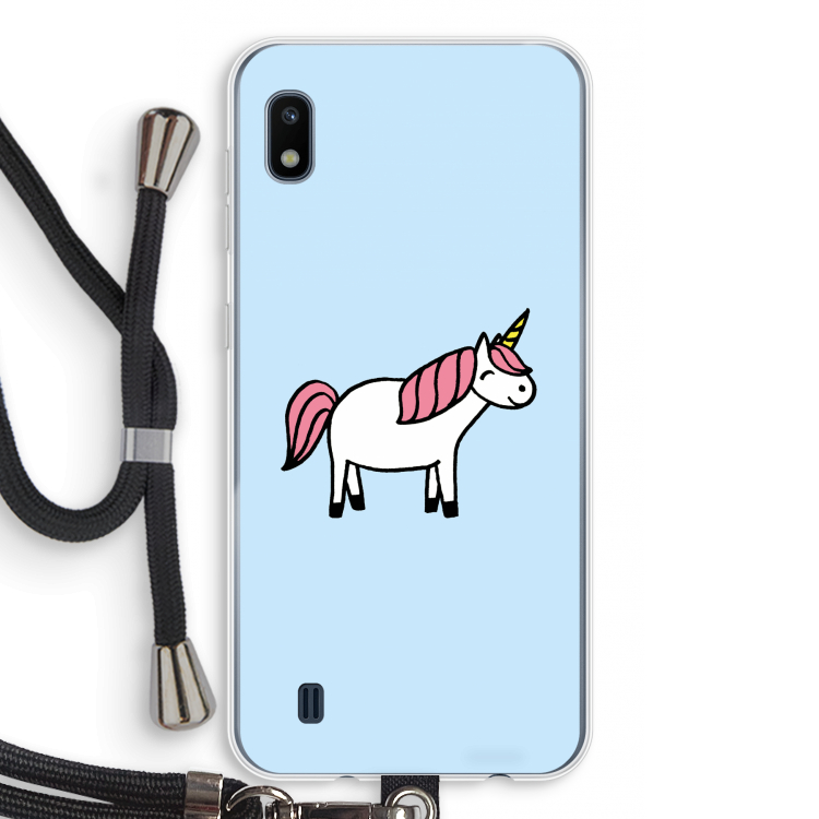 Eenhoorn: Samsung Galaxy A10 Transparant Hoesje met koord
