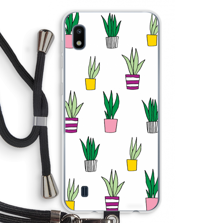 Sanseveria: Samsung Galaxy A10 Transparant Hoesje met koord