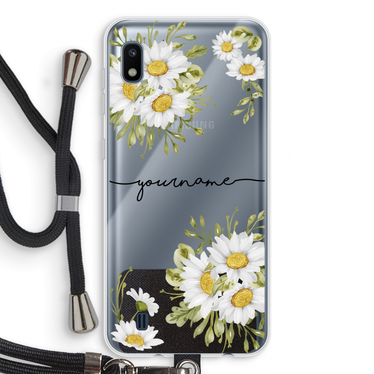 Daisies: Samsung Galaxy A10 Transparant Hoesje met koord