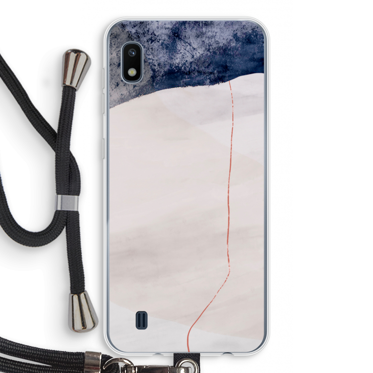 Stone White: Samsung Galaxy A10 Transparant Hoesje met koord
