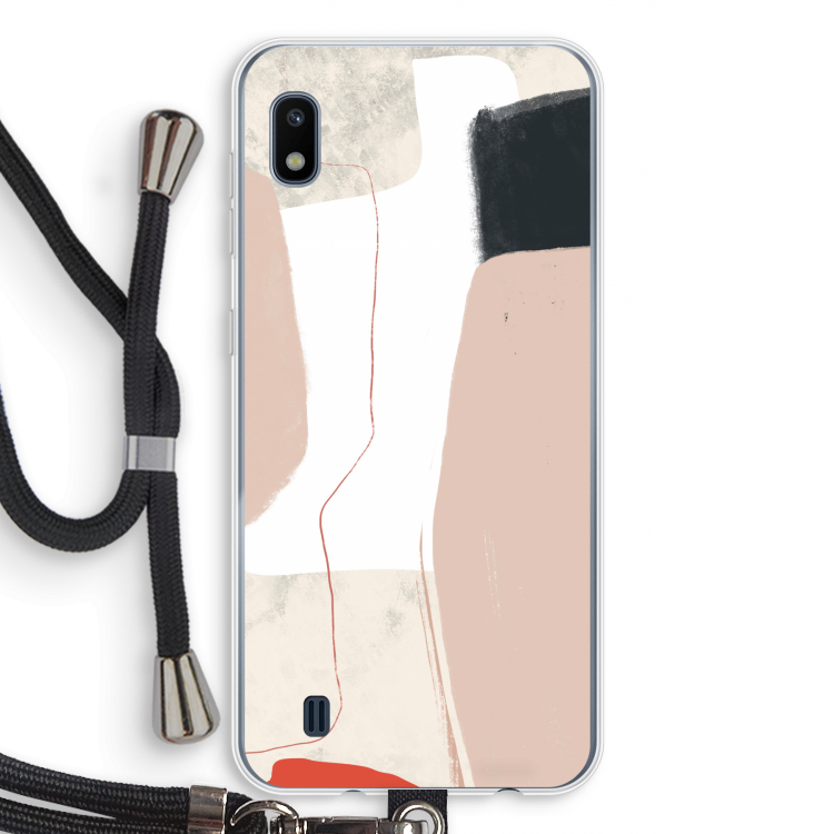 Lava: Samsung Galaxy A10 Transparant Hoesje met koord