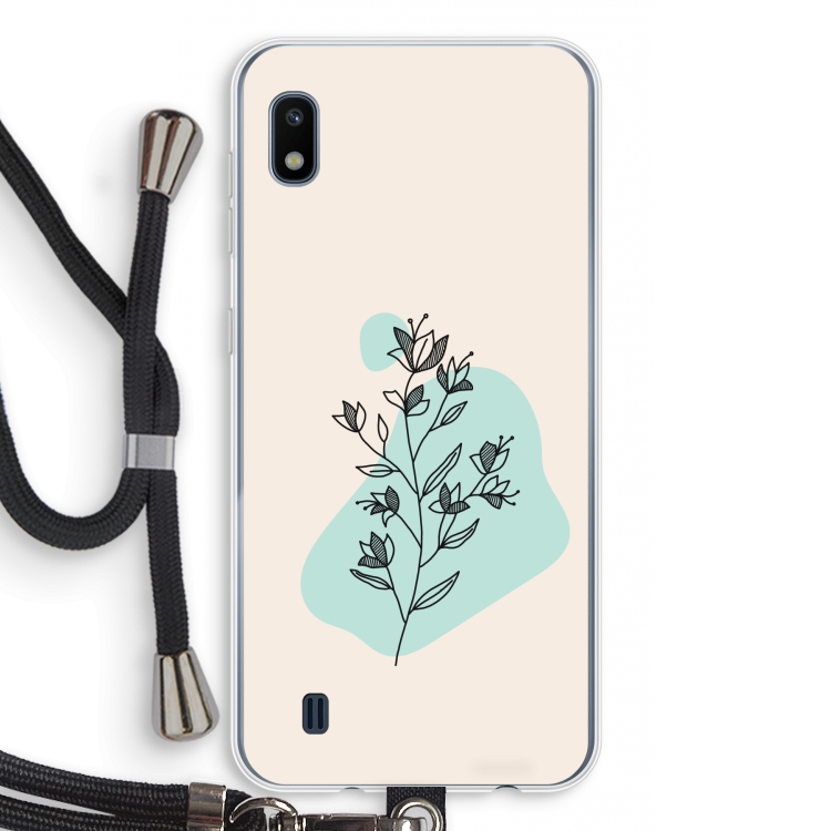 Violets are blue: Samsung Galaxy A10 Transparant Hoesje met koord
