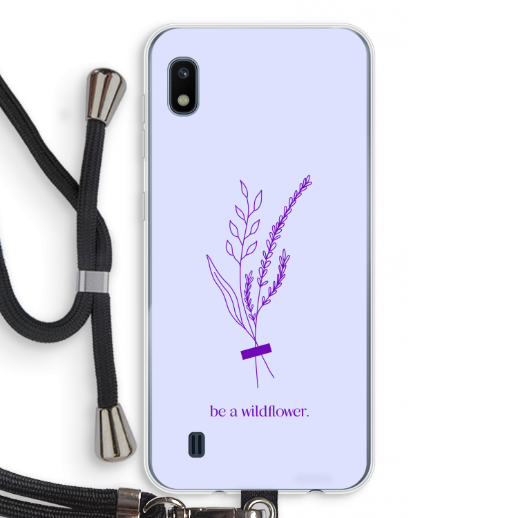 Be a wildflower: Samsung Galaxy A10 Transparant Hoesje met koord