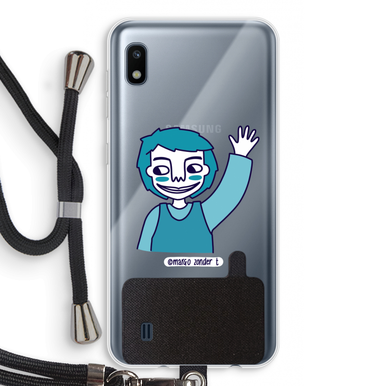 Zwaai: Samsung Galaxy A10 Transparant Hoesje met koord
