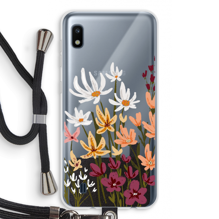 Painted wildflowers: Samsung Galaxy A10 Transparant Hoesje met koord