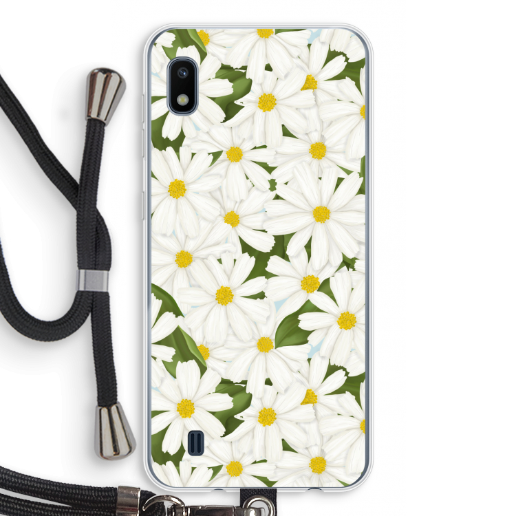 Summer Daisies: Samsung Galaxy A10 Transparant Hoesje met koord
