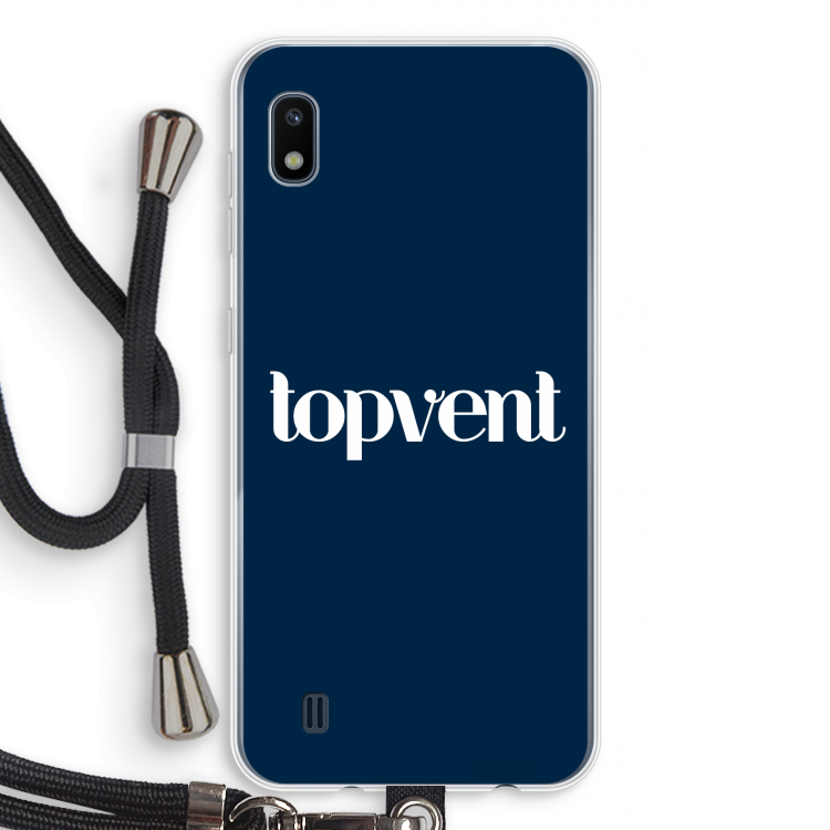 Topvent Navy: Samsung Galaxy A10 Transparant Hoesje met koord