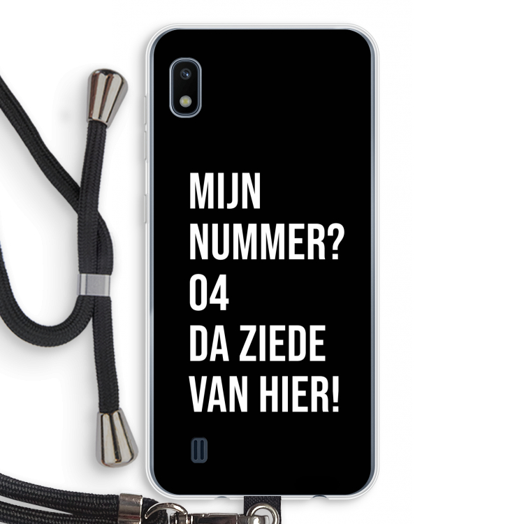 Da ziede van hier - Zwart: Samsung Galaxy A10 Transparant Hoesje met koord