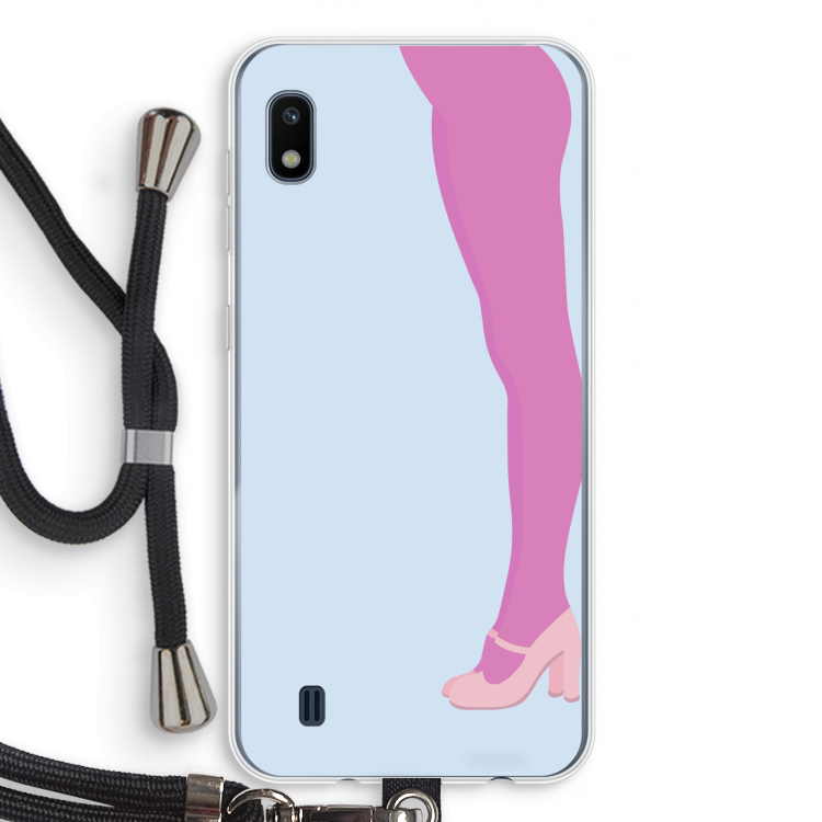 Pink panty: Samsung Galaxy A10 Transparant Hoesje met koord