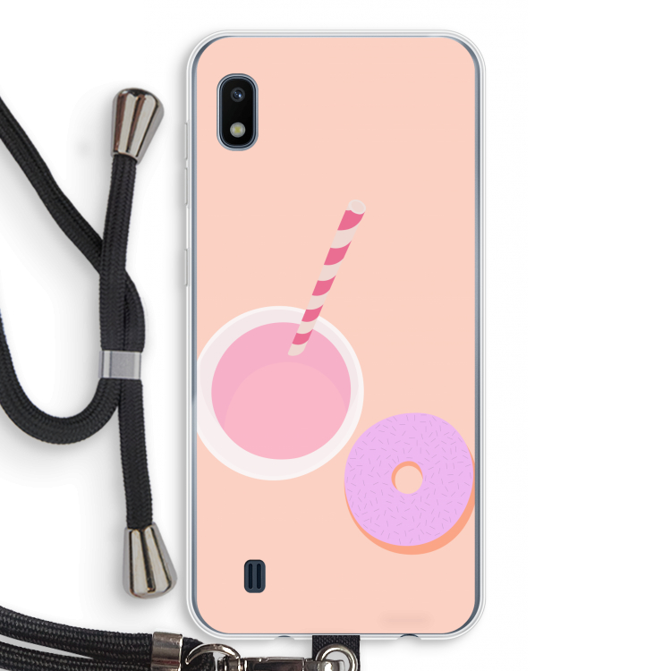 Donut: Samsung Galaxy A10 Transparant Hoesje met koord