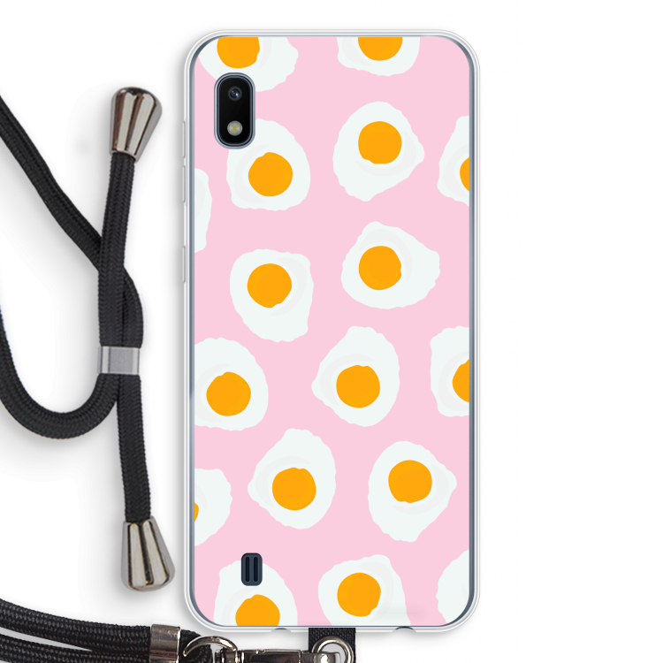 Dancing eggs: Samsung Galaxy A10 Transparant Hoesje met koord