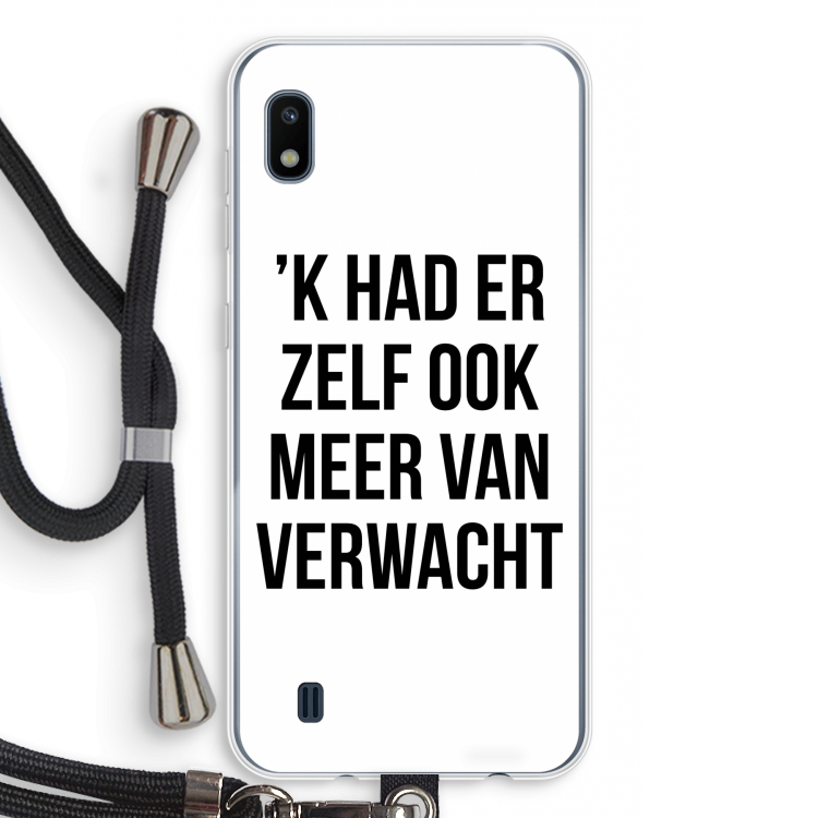 Meer verwacht: Samsung Galaxy A10 Transparant Hoesje met koord