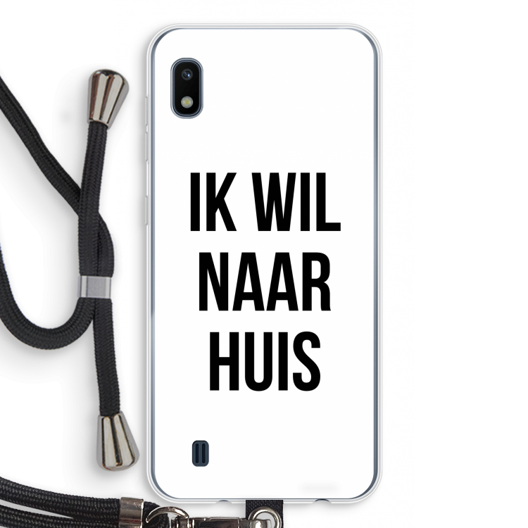 Ik wil naar huis: Samsung Galaxy A10 Transparant Hoesje met koord
