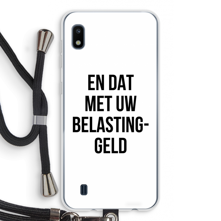 Belastinggeld: Samsung Galaxy A10 Transparant Hoesje met koord
