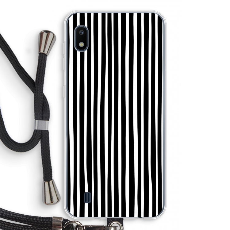 Stripes: Samsung Galaxy A10 Transparant Hoesje met koord