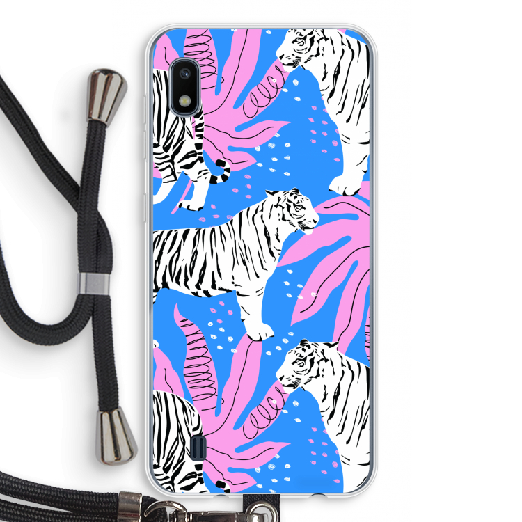 Tijger: Samsung Galaxy A10 Transparant Hoesje met koord
