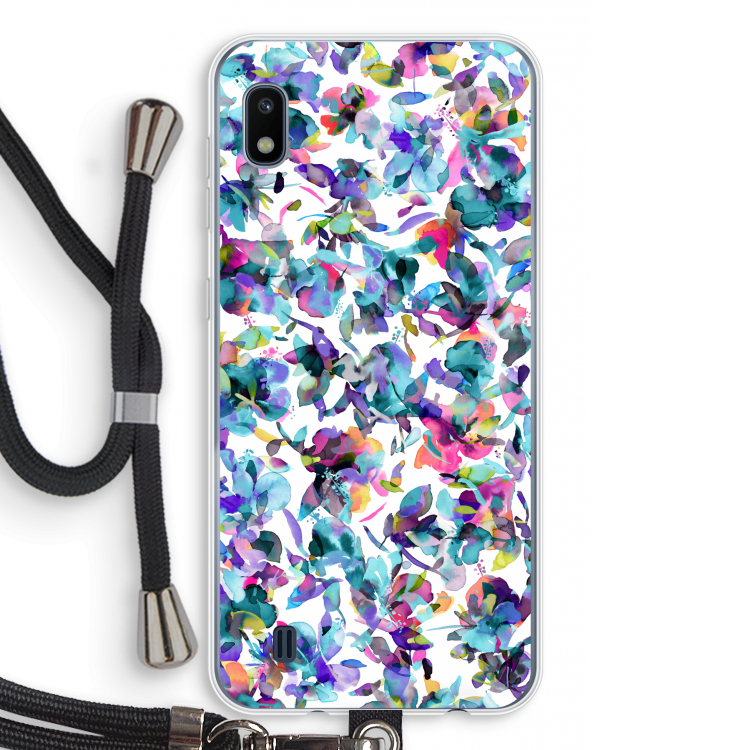 Hibiscus Flowers: Samsung Galaxy A10 Transparant Hoesje met koord