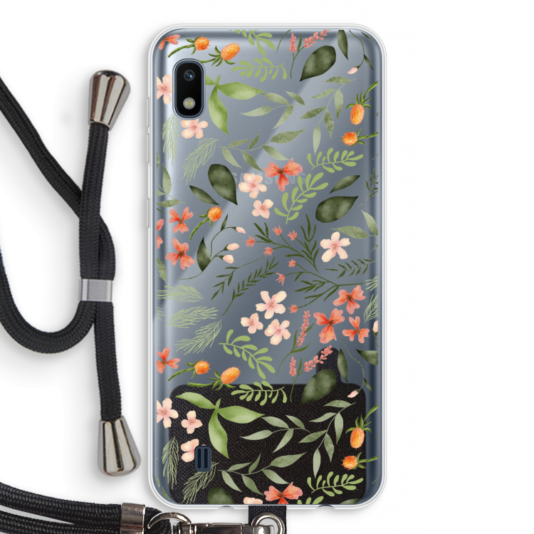 Sweet little flowers: Samsung Galaxy A10 Transparant Hoesje met koord