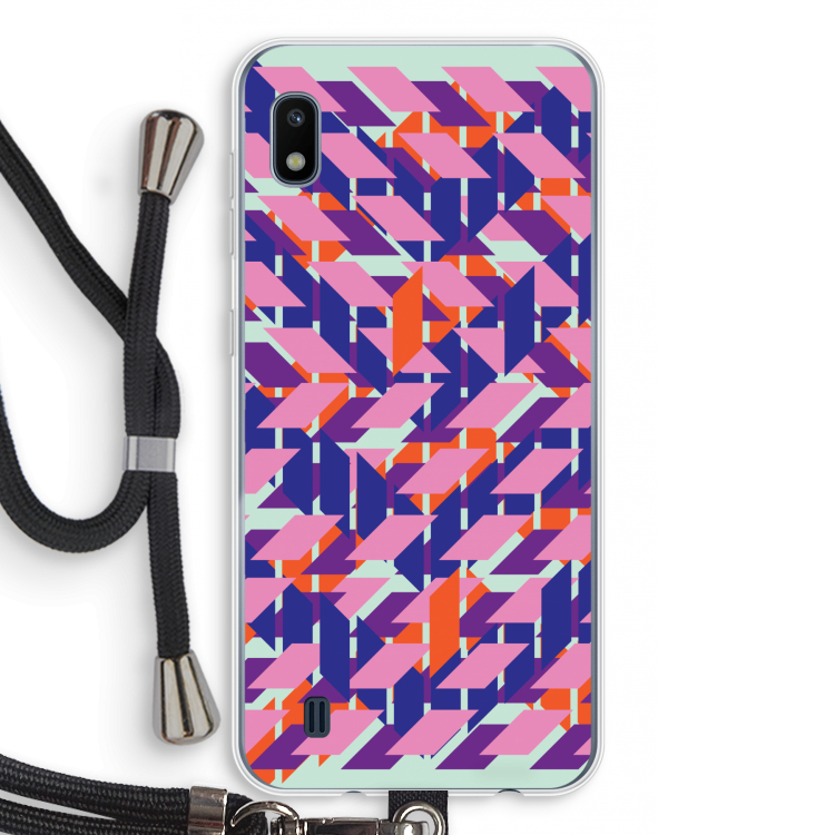 Skew Blush 3: Samsung Galaxy A10 Transparant Hoesje met koord