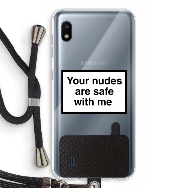 Safe with me: Samsung Galaxy A10 Transparant Hoesje met koord