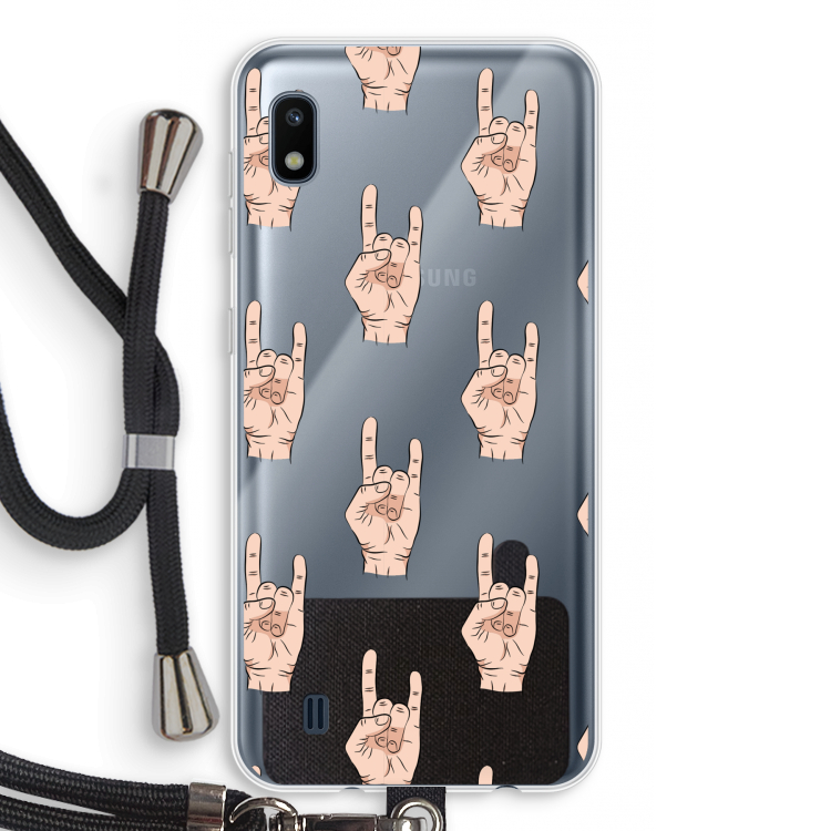 Rock: Samsung Galaxy A10 Transparant Hoesje met koord