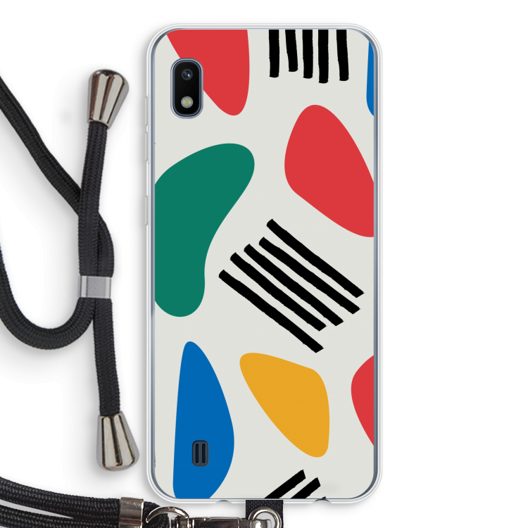 Illustratieve pop 1: Samsung Galaxy A10 Transparant Hoesje met koord