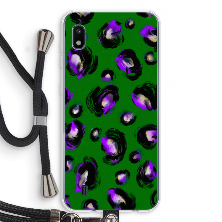Green Cheetah: Samsung Galaxy A10 Transparant Hoesje met koord