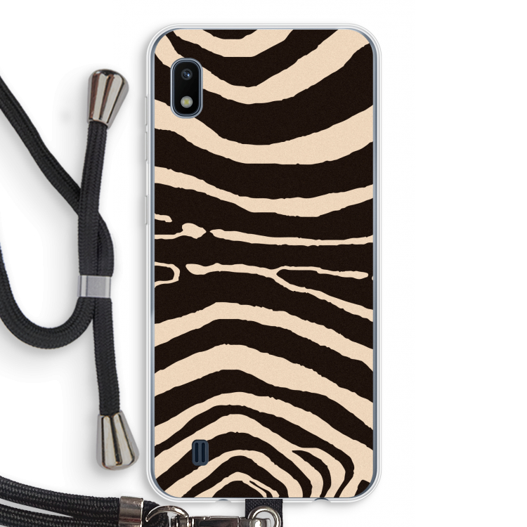 Arizona Zebra: Samsung Galaxy A10 Transparant Hoesje met koord