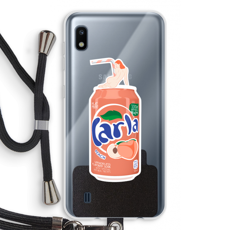 S(peach)less: Samsung Galaxy A10 Transparant Hoesje met koord