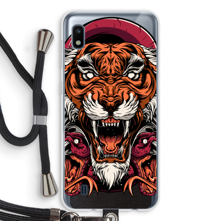 Tiger and Rattlesnakes: Samsung Galaxy A10 Transparant Hoesje met koord