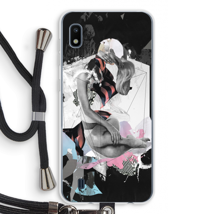 Camouflage de sommeil: Samsung Galaxy A10 Transparant Hoesje met koord