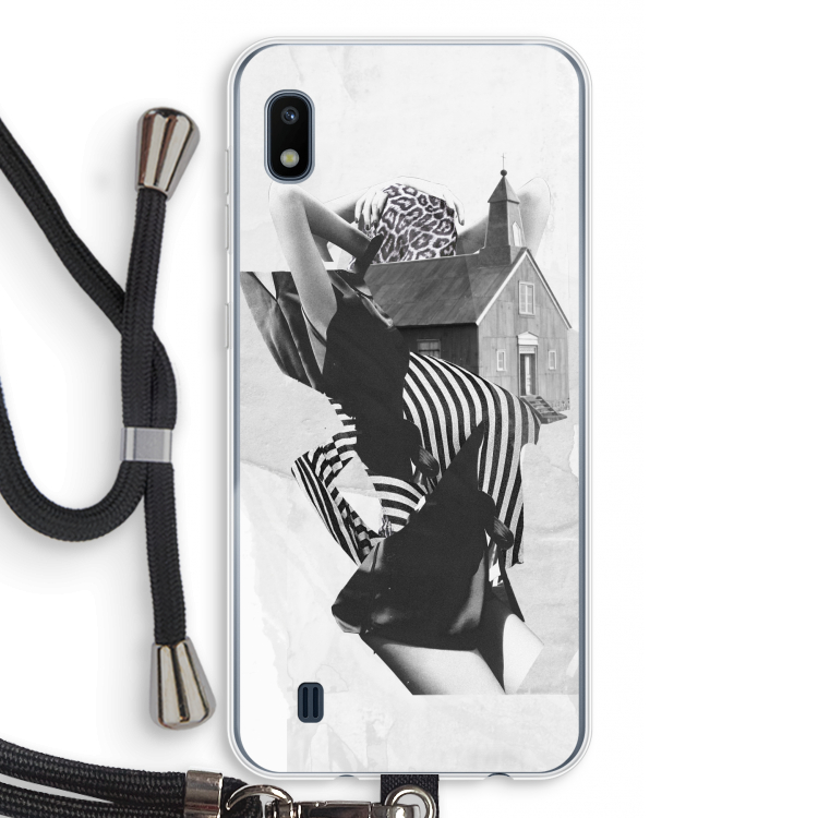 House: Samsung Galaxy A10 Transparant Hoesje met koord