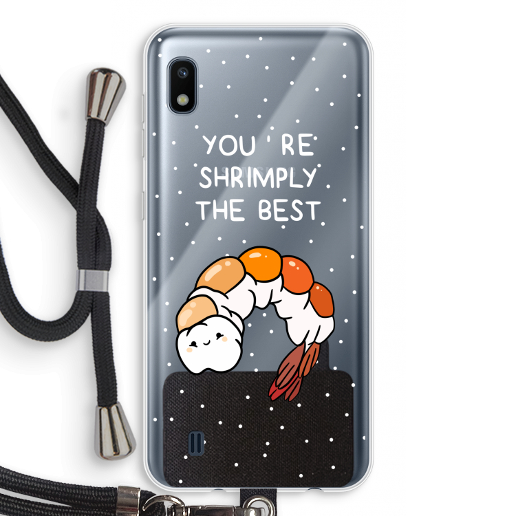 You're Shrimply The Best: Samsung Galaxy A10 Transparant Hoesje met koord