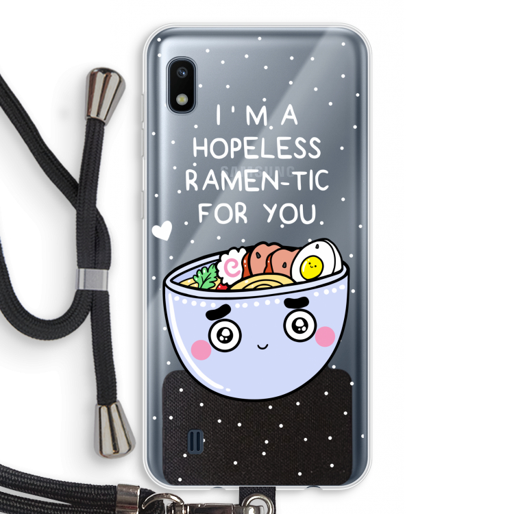 I'm A Hopeless Ramen-Tic For You: Samsung Galaxy A10 Transparant Hoesje met koord