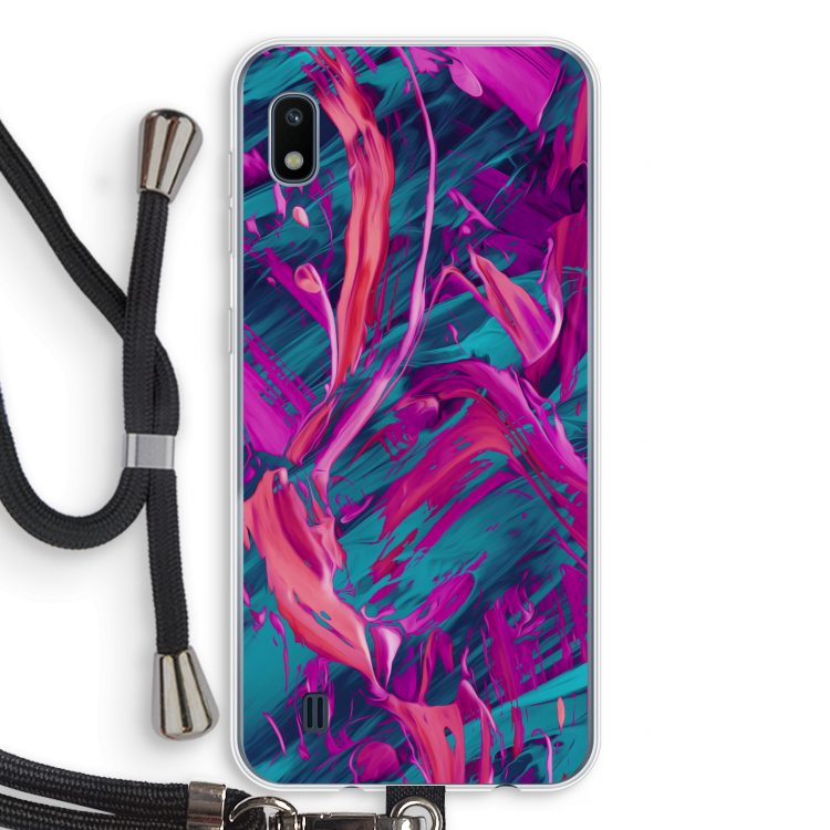 Pink Clouds: Samsung Galaxy A10 Transparant Hoesje met koord