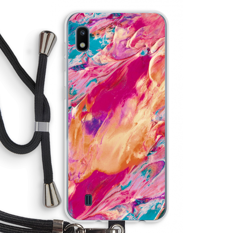 Pastel Echoes: Samsung Galaxy A10 Transparant Hoesje met koord