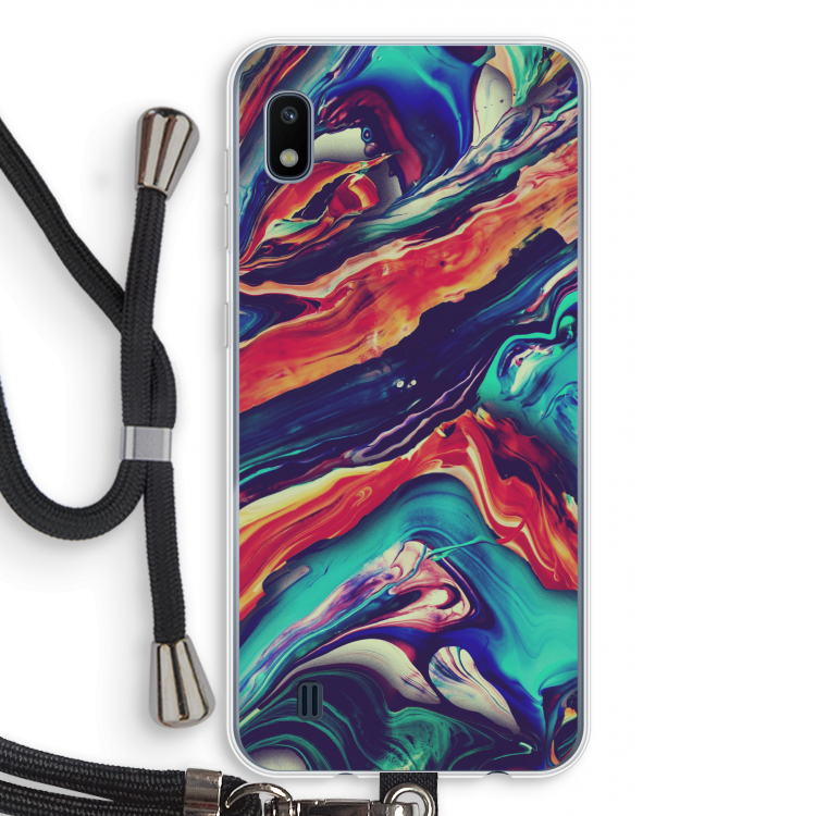 Chameleon Sun: Samsung Galaxy A10 Transparant Hoesje met koord