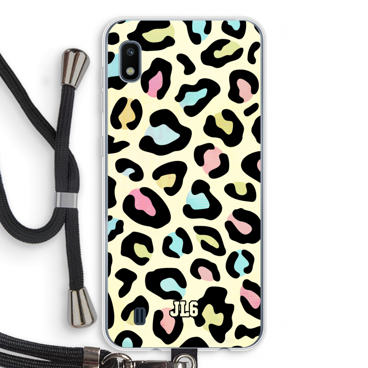 Leopard pattern: Samsung Galaxy A10 Transparant Hoesje met koord