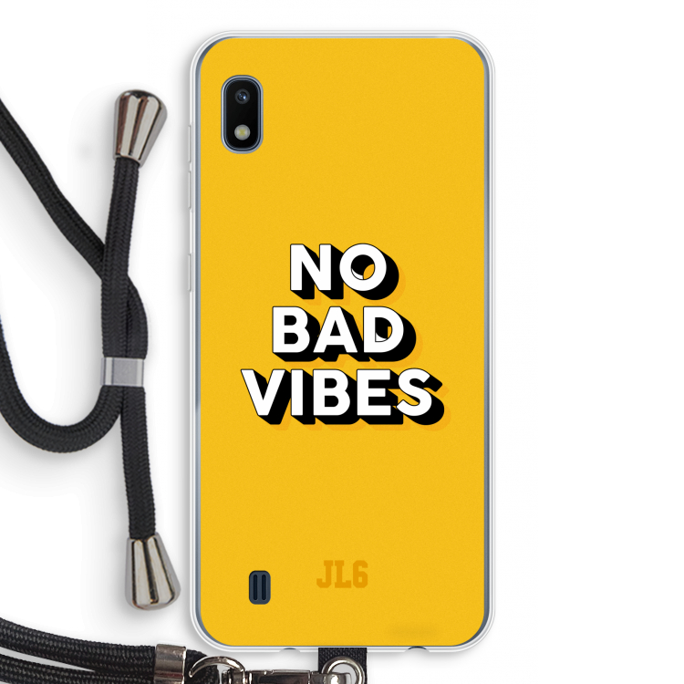 No Bad Vibes: Samsung Galaxy A10 Transparant Hoesje met koord