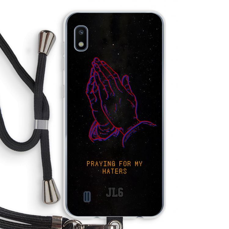 Praying For My Haters: Samsung Galaxy A10 Transparant Hoesje met koord