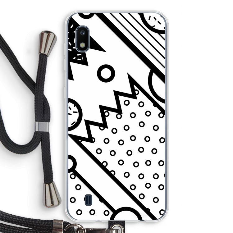 Pop Art #4: Samsung Galaxy A10 Transparant Hoesje met koord