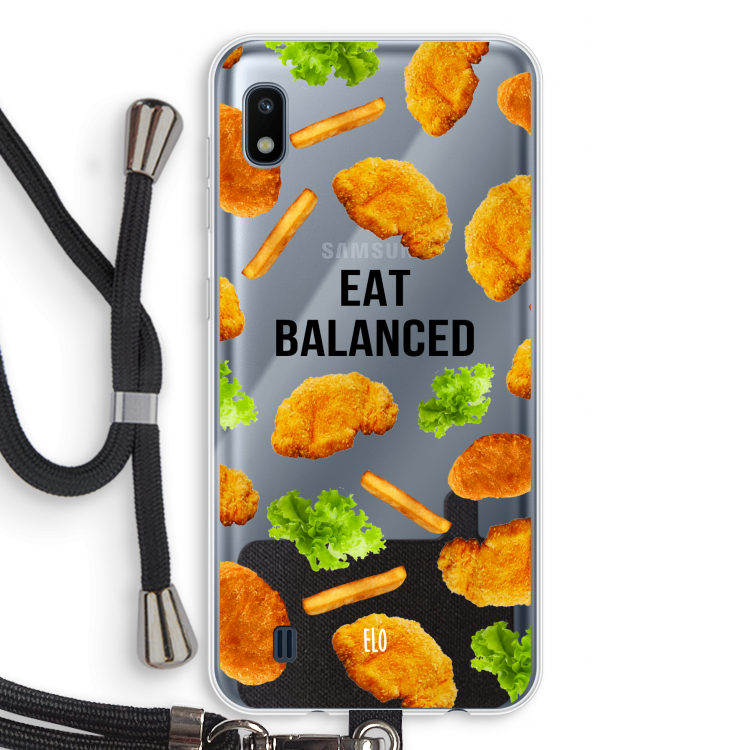 Eat Balanced: Samsung Galaxy A10 Transparant Hoesje met koord
