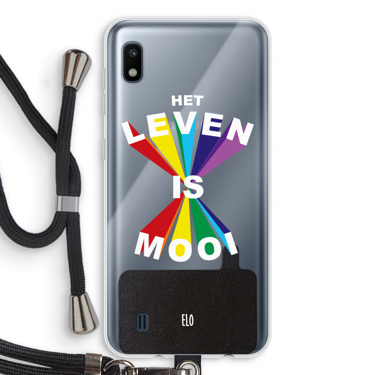 Het Leven Is Mooi: Samsung Galaxy A10 Transparant Hoesje met koord