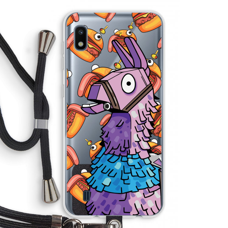 Loot Burger: Samsung Galaxy A10 Transparant Hoesje met koord